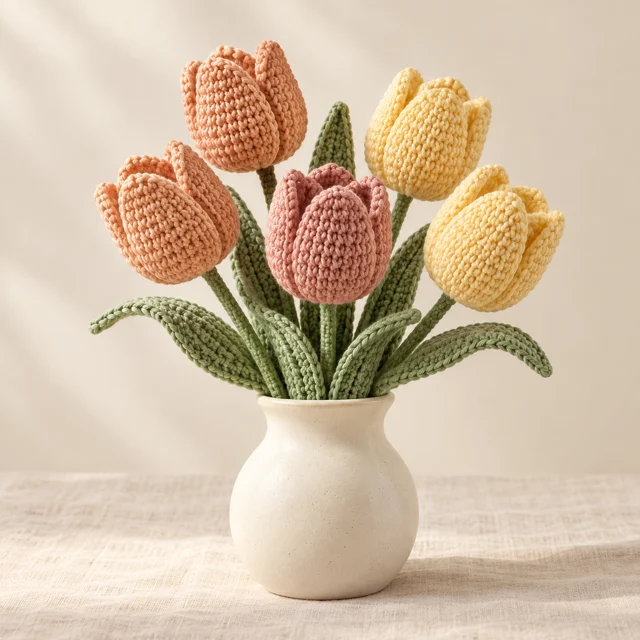 Tulip bouquet crochet design inspiration