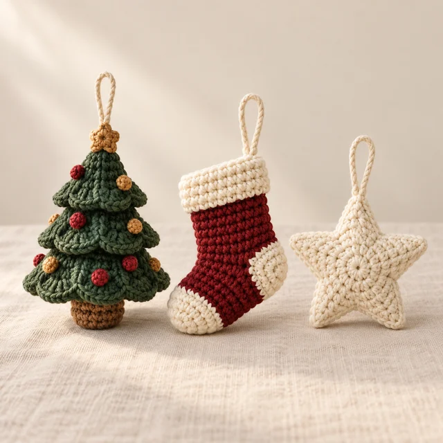 Christmas ornaments crochet design inspiration