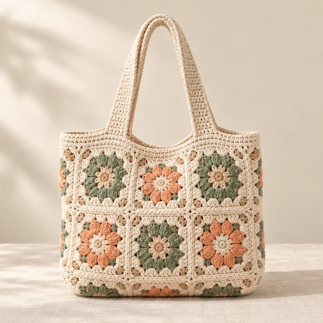 Floral tote bag crochet design inspiration